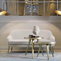 Contemporary sofa BERNADETTEfabricwhite2-person
