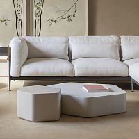 Contemporary coffee table Talotempered glasslacquered MDFlacquered MDF base