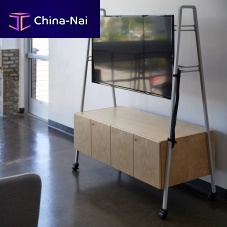 Contemporary multimedia cabinet ROCKWELL UNSCRIPTED®on castersfor conference roomswooden