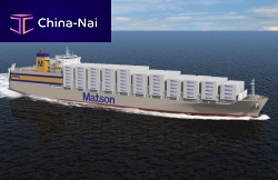 Container ship cargo ship Kanaloa Class LNG-powered