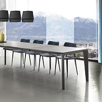 Contemporary table S07.MERLINOglassHPLmelamine