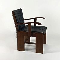 Traditional armchair 1934fabricleathersolid wood