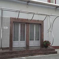 Door canopy stainless steelglassinclined