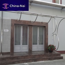 Door canopy stainless steelglassinclined