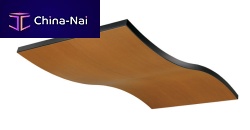 False ceiling acoustic panel CURVGRID EZ-FLEX®woodenperforatedcommercial
