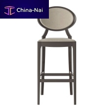 Contemporary bar chair Roundy indoorleatherbeech base