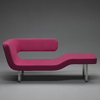 Contemporary daybed CHAISE-LONGUEfabricstainless steel baseindoor
