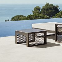 Contemporary coffee table THE FACTORYaluminiumaluminum basesquare