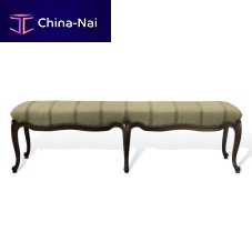 Classic bench NOBLE ESTATEmahoganyfabricupholstered