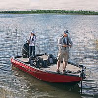 Outboard bass boat 1850 HAWK dual-consolesport-fishingaluminum