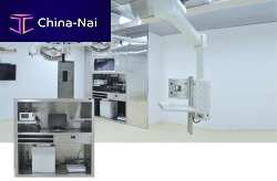 Operating room workstation with shelvesdoublestainless steel