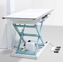 Height-adjustable veterinary X-ray table Vetelev