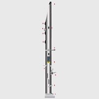 Sailing dinghy mast 50380for sport keelboatsaluminum