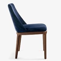 Contemporary chair CLOEindoorleathersolid wood base