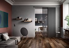 Sliding partition VISIO CRISTALLO STRIPglazed