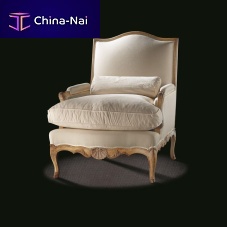 Classic armchair R TF 13fabricwoodenwith footrest