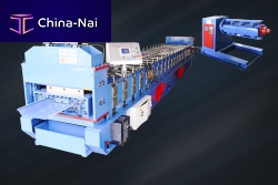 Roof panel roll forming machine Seam-lokautomaticPLC-controlledfixed type