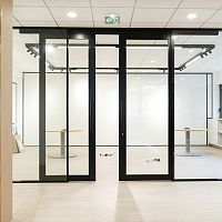 Sliding door interiorwoodenglass
