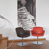 Contemporary chair SELLAindoorfabricleather