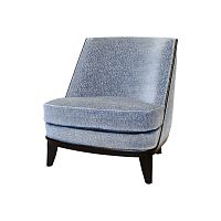 Contemporary fireside chair NORMANDIE fabricbeechgray