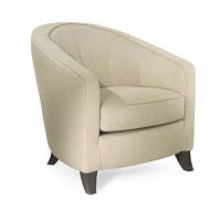 Traditional armchair CALENDULAleatherfabric
