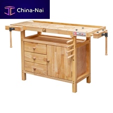 Wooden carbenters bench WB138C 3-drawerwith compartments