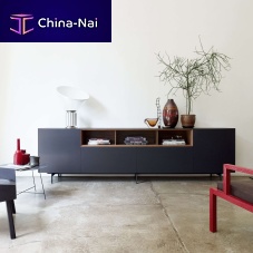 Contemporary sideboard NEXwoodenwith shelfgray