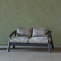 Contemporary sofa MAGNETleatherropeblack