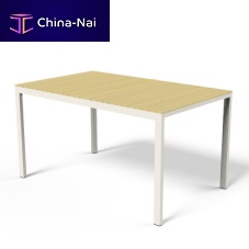 Contemporary table Cora LCR625tropical woodaluminum baserectangular