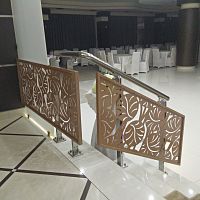 Steel railing with panelsindoorfor stair