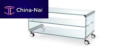 Contemporary coffee table GEORGEglasstempered glassstainless steel