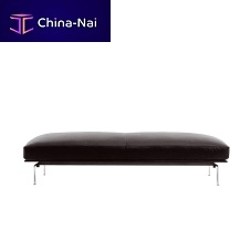 Contemporary upholstered bench Diesisfabricleathersteel base