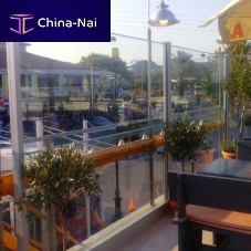 Glass windbreak panel SYSTEM MW 40aluminumcommercial