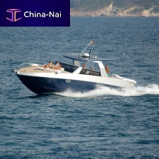 Inboard center console boat 1200-Mtwin-enginecruisingwith cabin