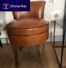 Traditional fireside chair fabricleatherbeech