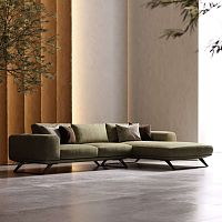 Modular sofa ANISTONcontemporaryvelvetgreen