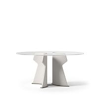 Contemporary table TA70G SHAPEwoodenglassmarble
