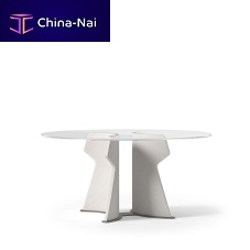 Contemporary table TA70G SHAPEwoodenglassmarble