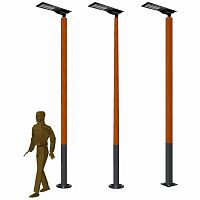 Solar lamp post MDR.HELIOSurbancontemporarycast aluminum