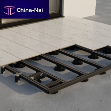 Thermo-lacquered aluminum raised access floor structure STRUCTURAL® CERAMhigh-resistancefor patioadjustable