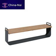 Contemporary public bench GRIP 32020woodenpainted steelwithout backrest