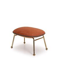 Contemporary footrest Roundfabricsteel