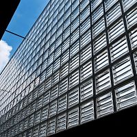 Square glass brick metallizedsatin3D