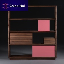 Modular shelf AGILIScontemporaryoakwalnut