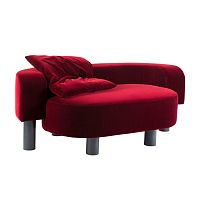 Contemporary sofa POWvelvetblackblue