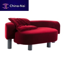 Contemporary sofa POWvelvetblackblue