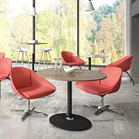 Contemporary chair Sableindoorfabricmetal base