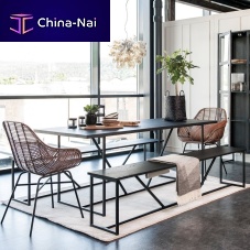 Contemporary bench ZETashmetalwithout backrest