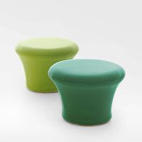Contemporary pouf Mushroom Pfabricroundby Pierre Paulin