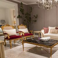 Classic armchair Fontainebleau 388fabricMDFwith removable cushion